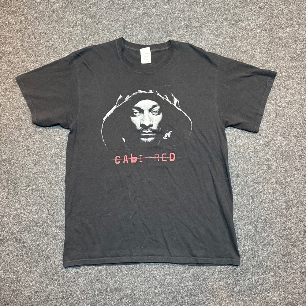 Snoop Dogg 19 Crimes Cali Red Graphic T-Shirt Mens Large Black Port & Company